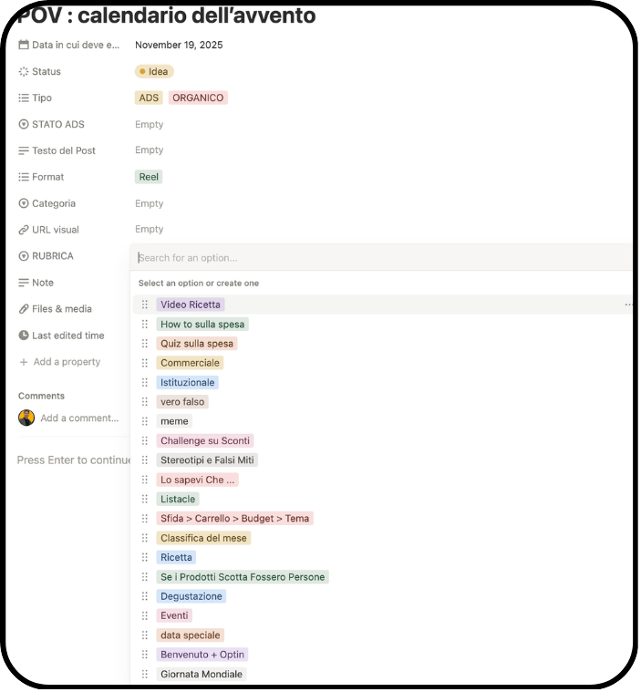 Calendario dell avvento POV Scotta